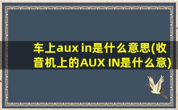 车上aux in是什么意思(收音机上的AUX IN是什么意)